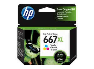 HP 667 XL Tri Colour Ink Cartridge