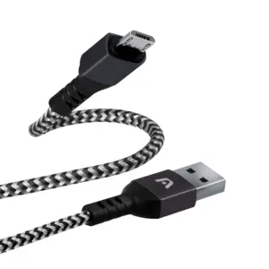Argom Dura Form Micro USB to USB 2.0 Nylon Braided Cable 6FT/1.8M - Black