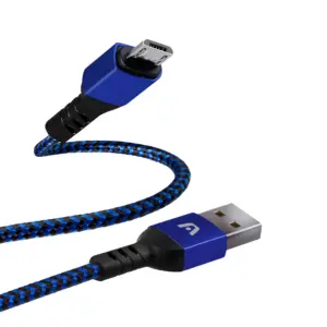 Argom Dura Form Micro USB to USB 2.0 Nylon Braided Cable 6FT/1.8M - Blue
