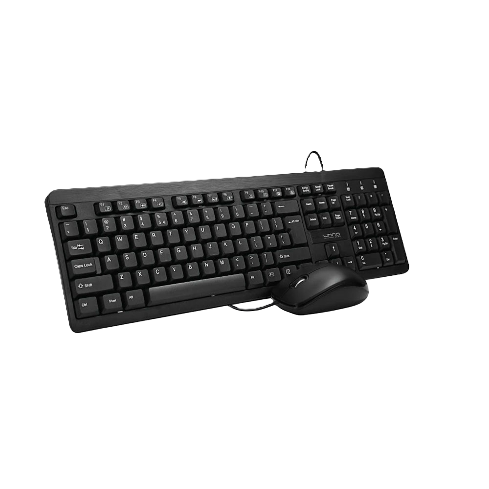 Unno Tekno Keyboard & Mouse Combo Klass USB English - KB6726BK