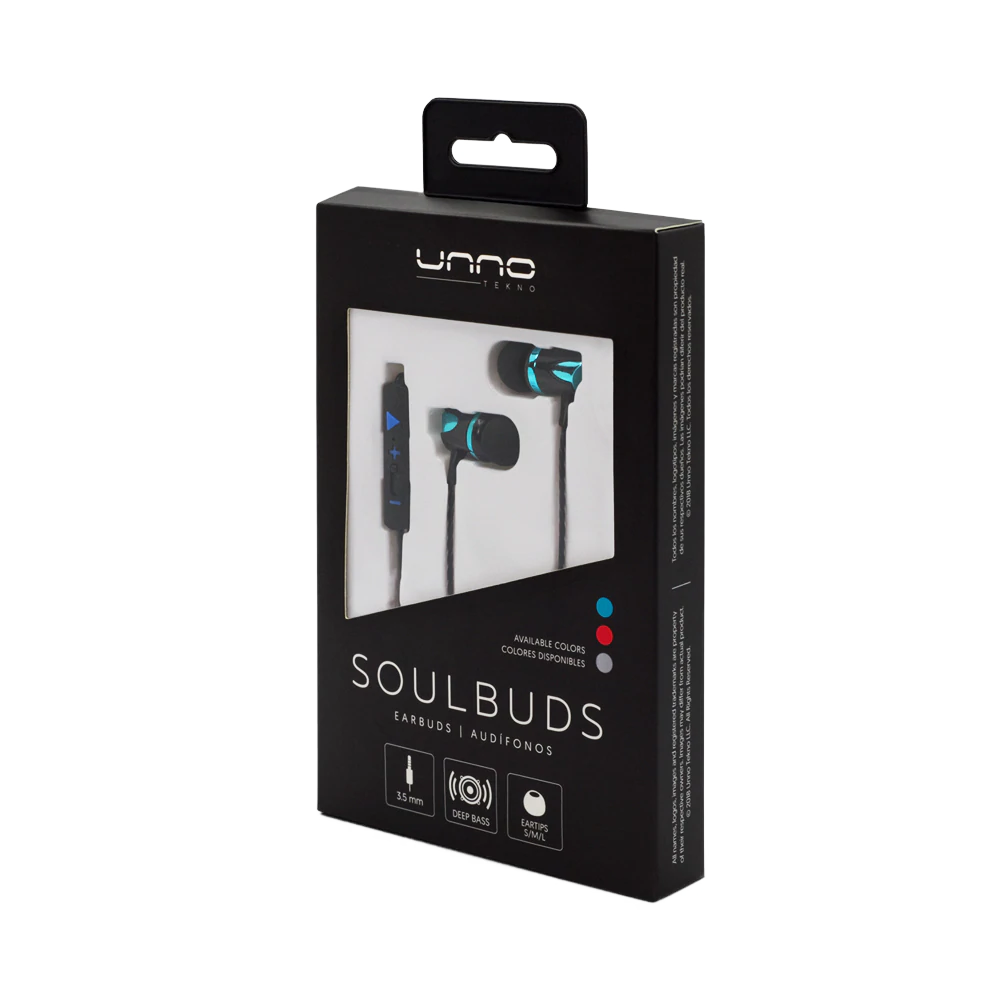 Unno Tekno Soulbuds 3.5mm Blue Earbuds - Image 2